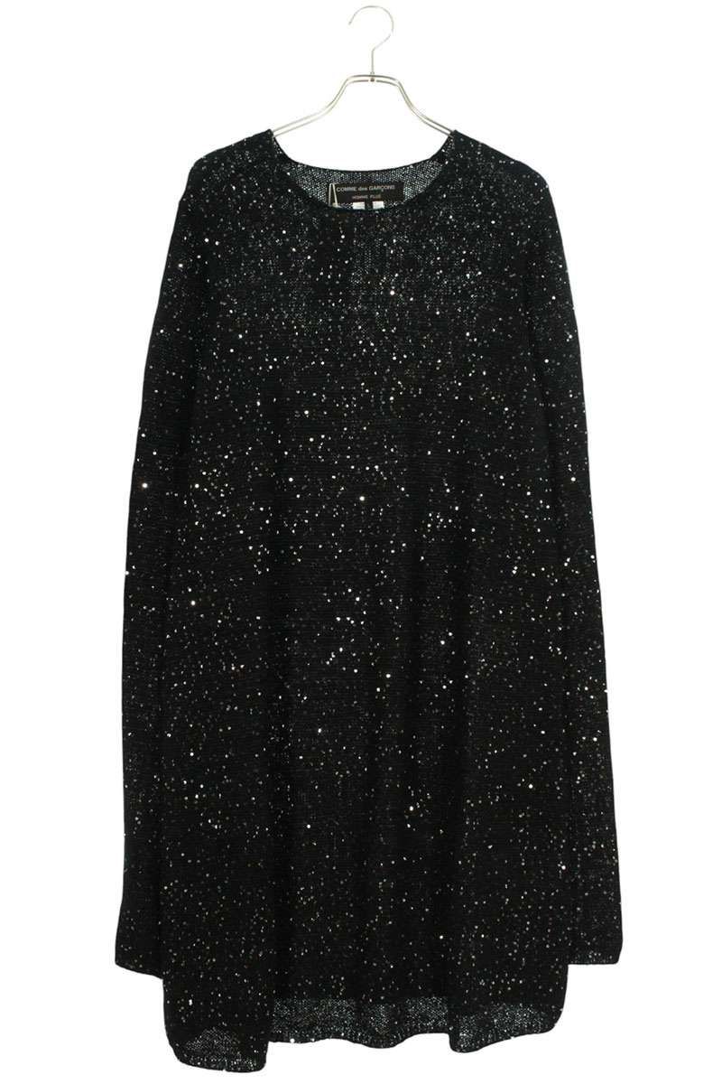 19AW フリンジロングニット S 黒ブラックコムデギャルソンオムプリュス COMME des GARCONS HOMME PLUS / コムデギャルソンオムプリュス
