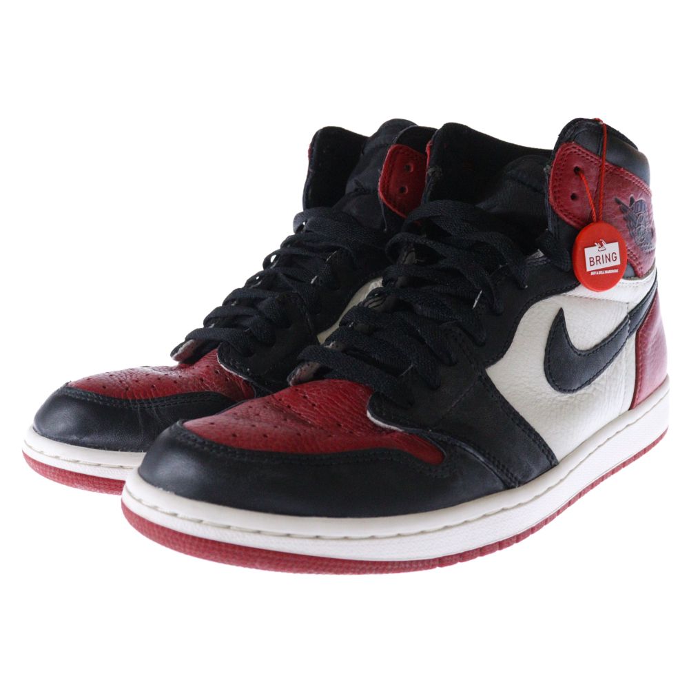 Nike Air Jordan ハイカットスニーカー ブラック/レッド 27cm NIKE (ナイキ) AIR JORDAN 1 RETRO HIGH OG BRED TOE エア