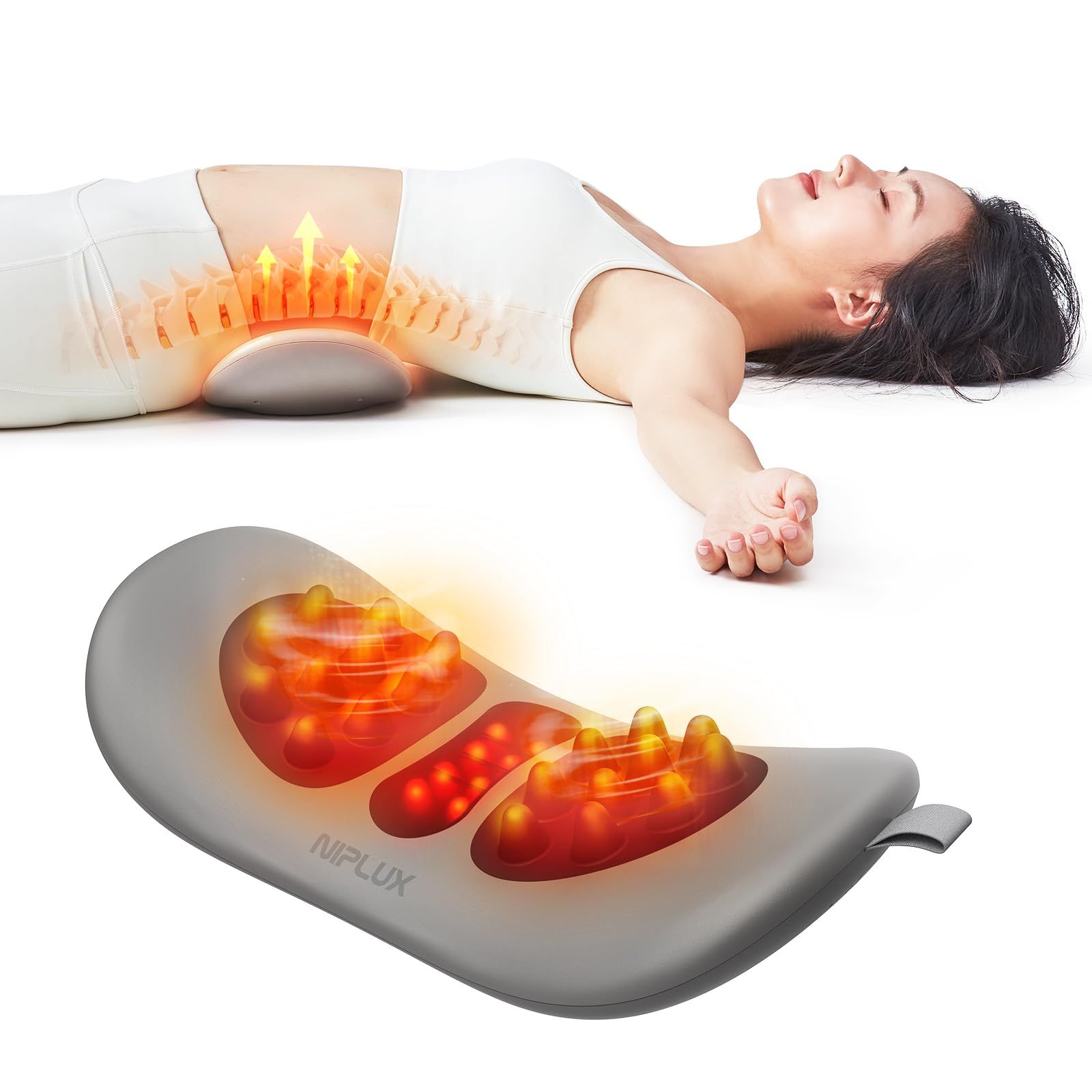 新着商品 NIPLUX 腰枕 EMS 温熱 腰 背中 クッション 温める グッズ 腰ケア 赤色LED WAISTUPREMS ウエスタプレミス