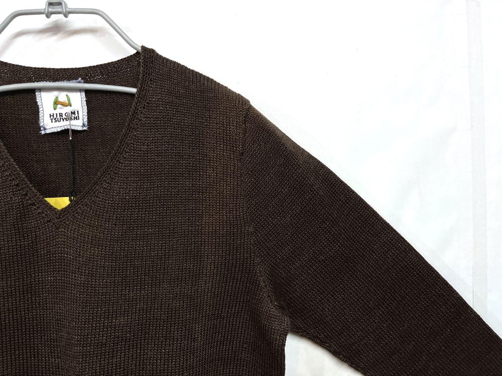 コットンリネン Vネック