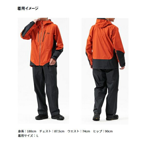  ≪ 25年 新商品 ≫ ダイワ レインマックス R アングラーズライトレインスーツ DR 3025 ブラック XLサイズ フックセット フィッシングショップ その他 ウェア