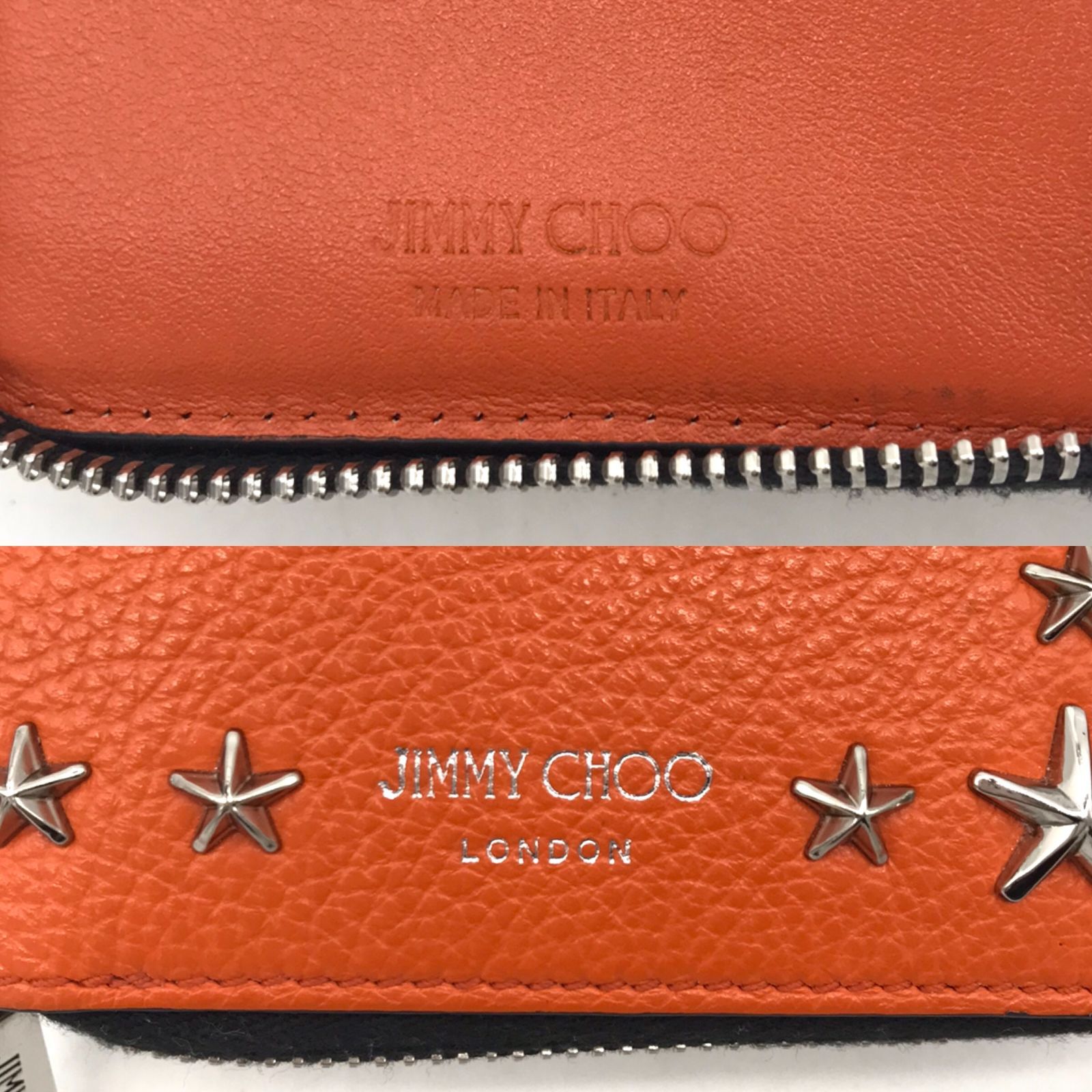 ▽ジミーチュウ/JIMMY CHOO LAWRENCE スタースタッズ ウォレット 二 