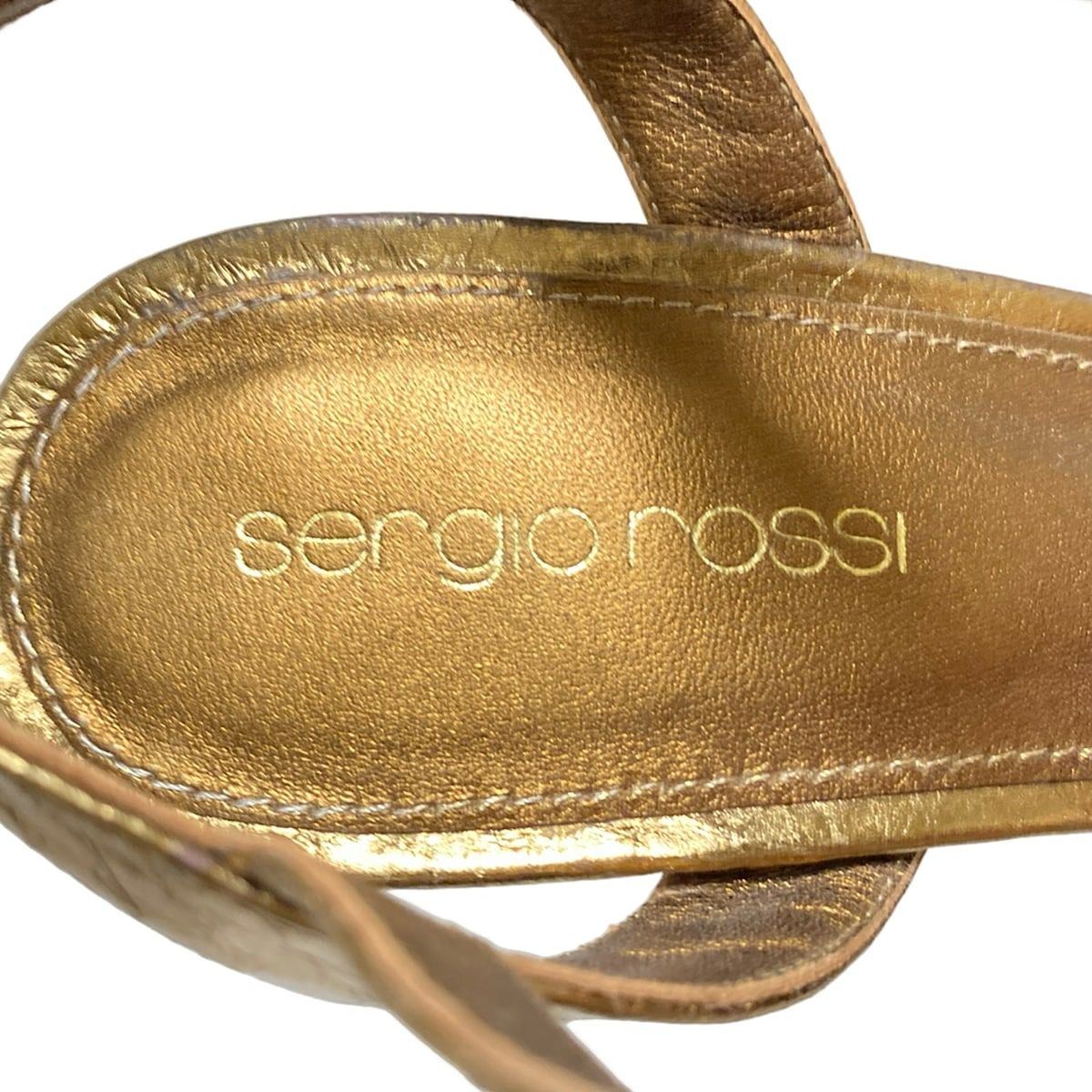 sergio rossi(セルジオロッシ) サンダル 37 1/2 レディース - ゴールド