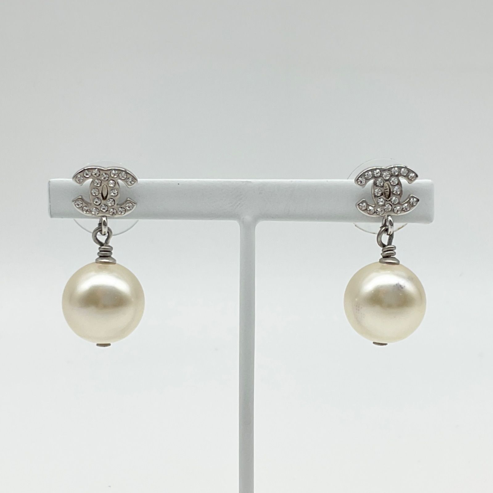 CHANEL シャネル ココマーク B14V ピアス 両耳用 メタル ライン