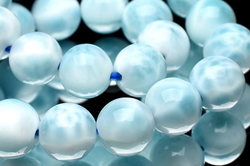 １点物 AAA 癒やしの石 ラリマー 7.5mm ブレスレット パワーストーン 天然石 _U7540