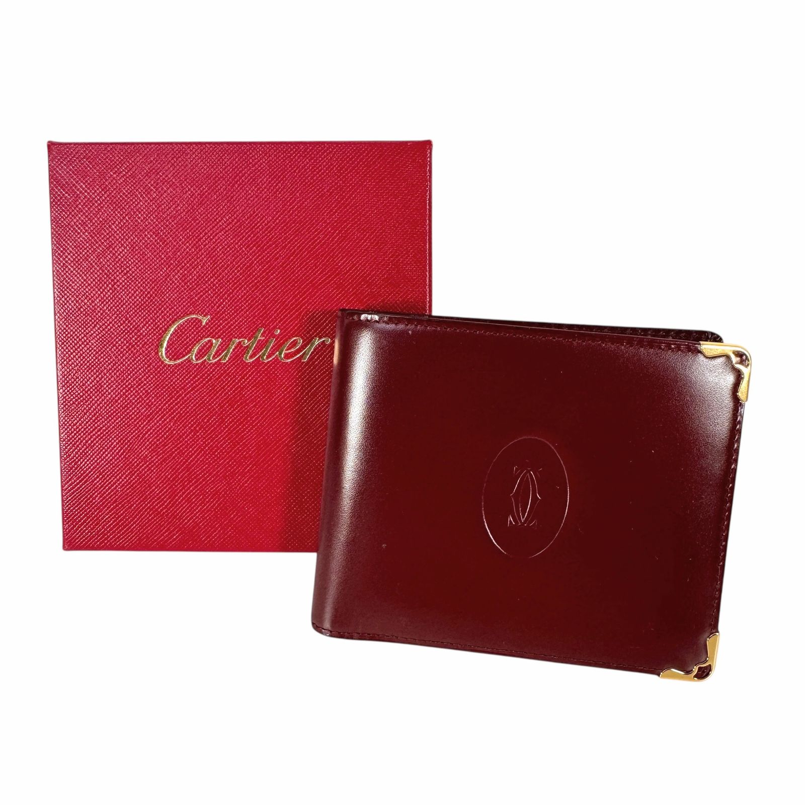 カルティエ 二つ折り財布 札入れ カード入れ マストライン J0499