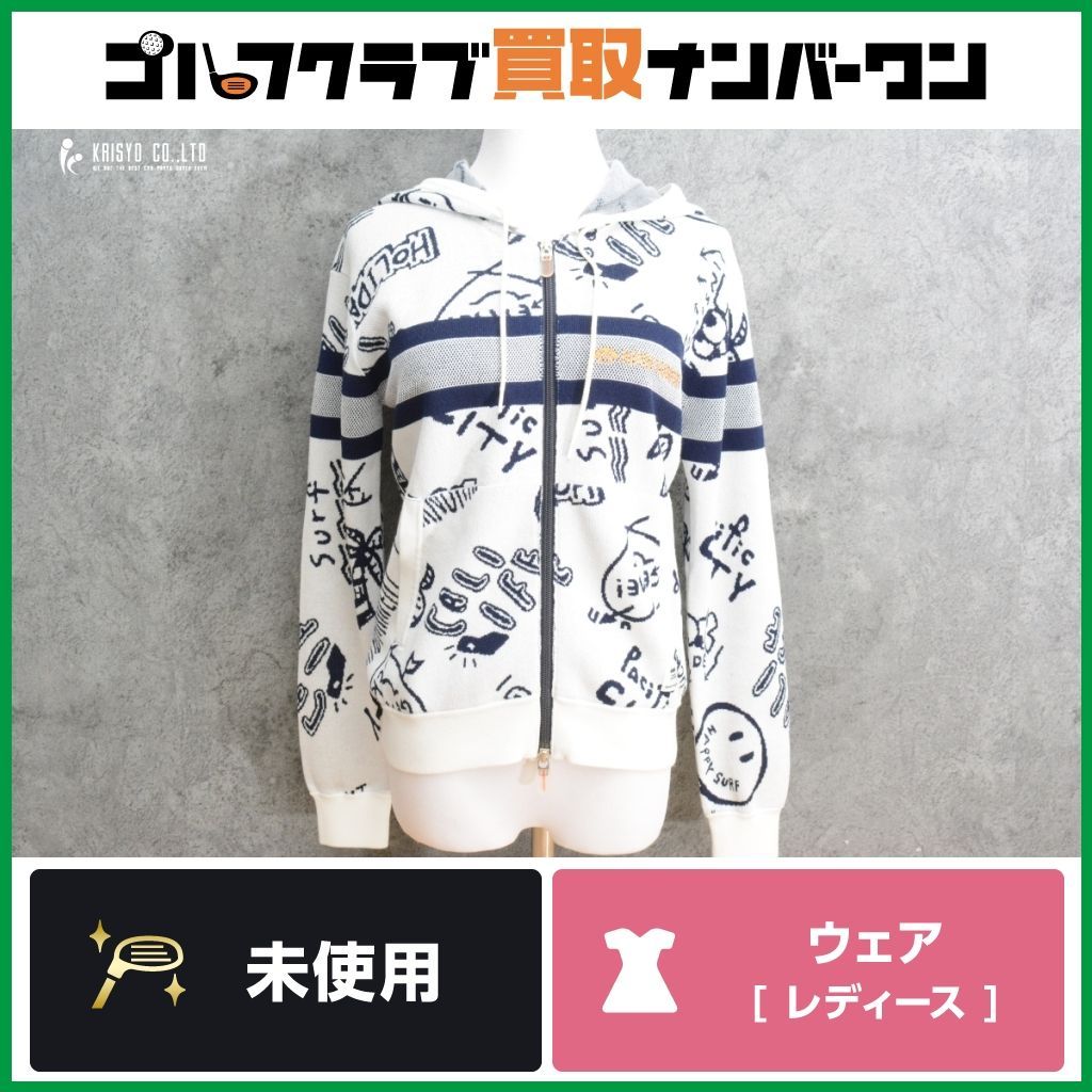 ♥品 レディース ホーンガーメント HORN GARMENT レディース アウター 総柄 ホワイト サイズ36 パーカー フーディー HCW-3A-AB02