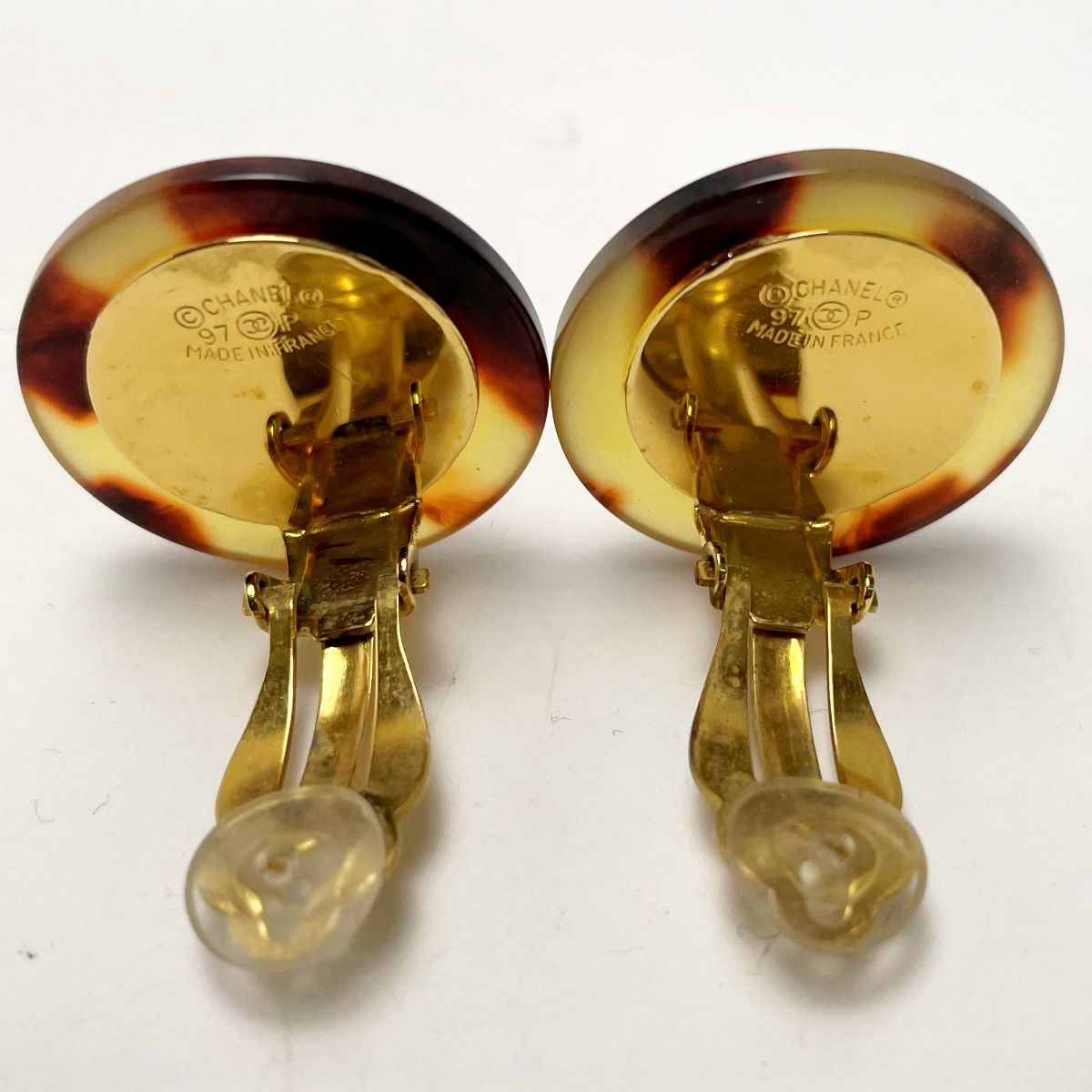 CHANEL シャネル ココマーク サークル メッキ べっ甲柄 刻印97P  