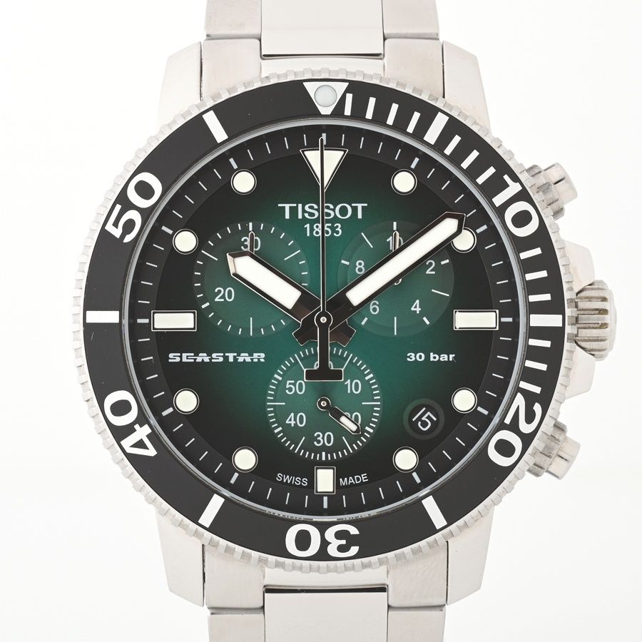 美品　箱付きTISSOT シースター 1000 クロノグラフ T120417A TISSOT ティソ シースター1000クロノグラフ T120.417.17.041.00 正規品