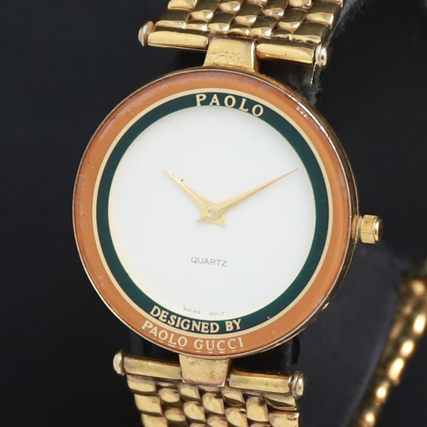 QZ PAOLO GUCCI 605 白文字盤 レディース腕時計 2000000 NSK KRK