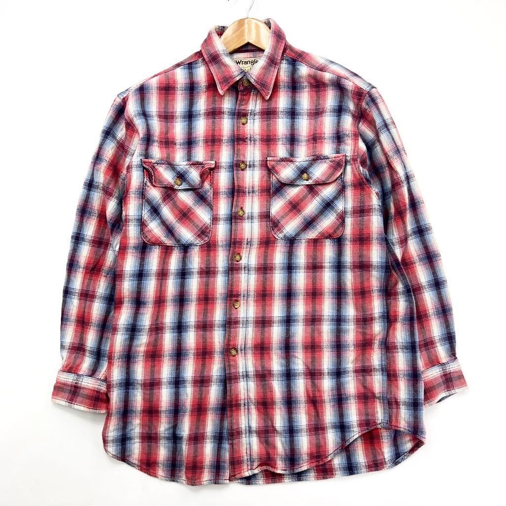 Wrangler  完璧なカラーリング 厚手 チェックシャツ ネルシャツ L ピンク系 定番 アメカジ ストリート 古着MIX Y2K ラングラーBD191
