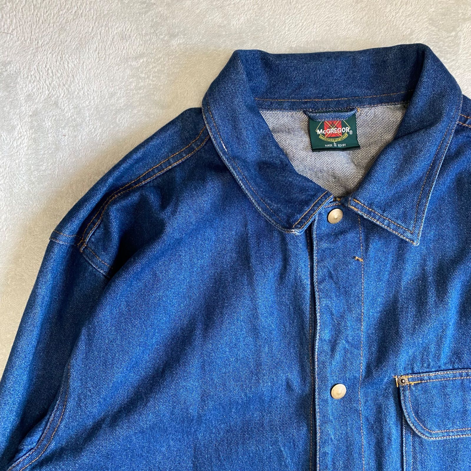 美品 McGregor 70s インディゴ デニムカバーオール McGREGOR】70s デニムカバーオール ビッグサイズ 状態良好