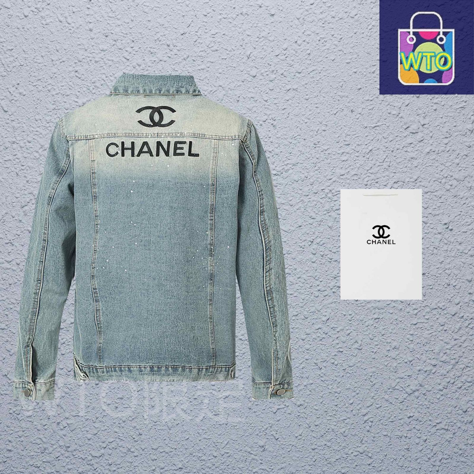 スタイル シャネル CHANEL のホットジュエル付きジーンズジャケット