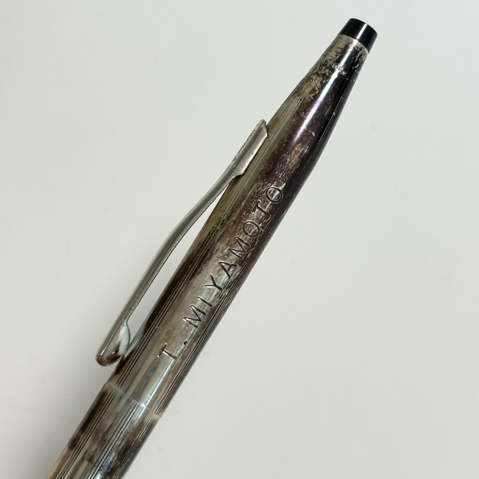 送料無料】【訳あり】CROSS/クロス/ボールペン/シルバー/中古品/箱付き