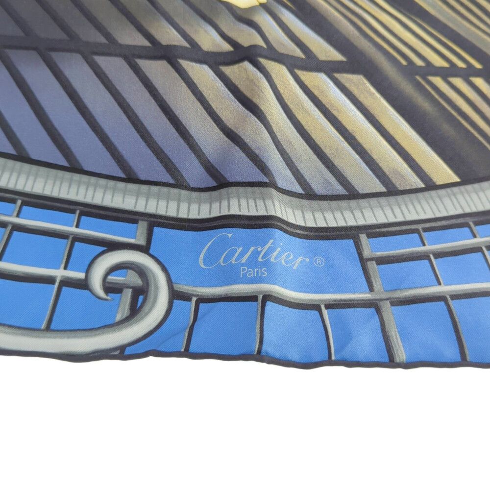 Cartier カルティエ パンテール シルク アニマルプリント スカーフ  