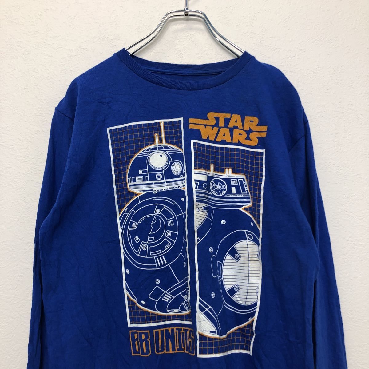 STAR WARS 長袖 プリント Tシャツ XL ブルー スターウォーズ ロンT