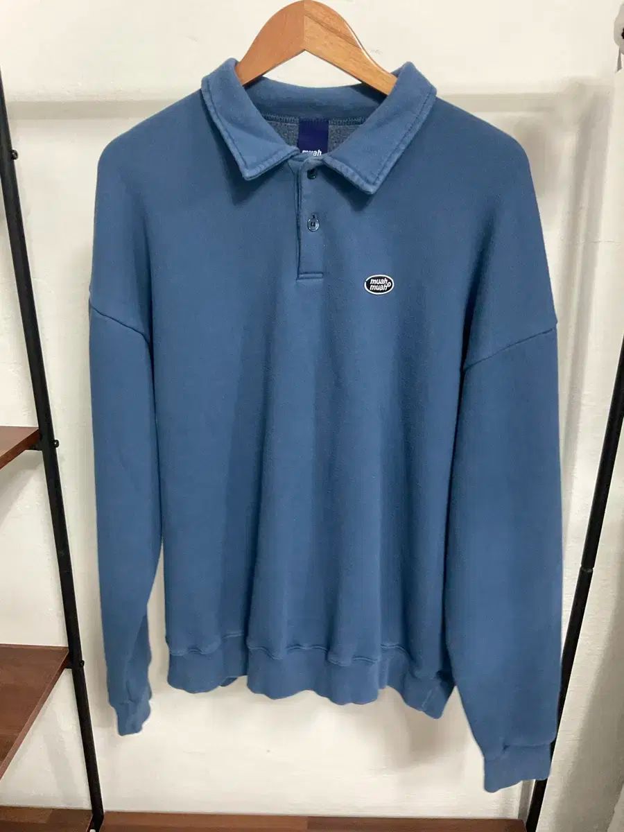 ムアムア 青 ポロTシャツ