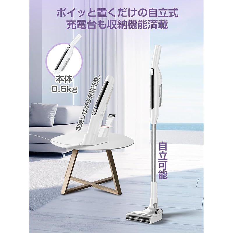 掃除機 コードレス 強力吸引 33000Pa 軽量 0.6kg TypeC 充電式