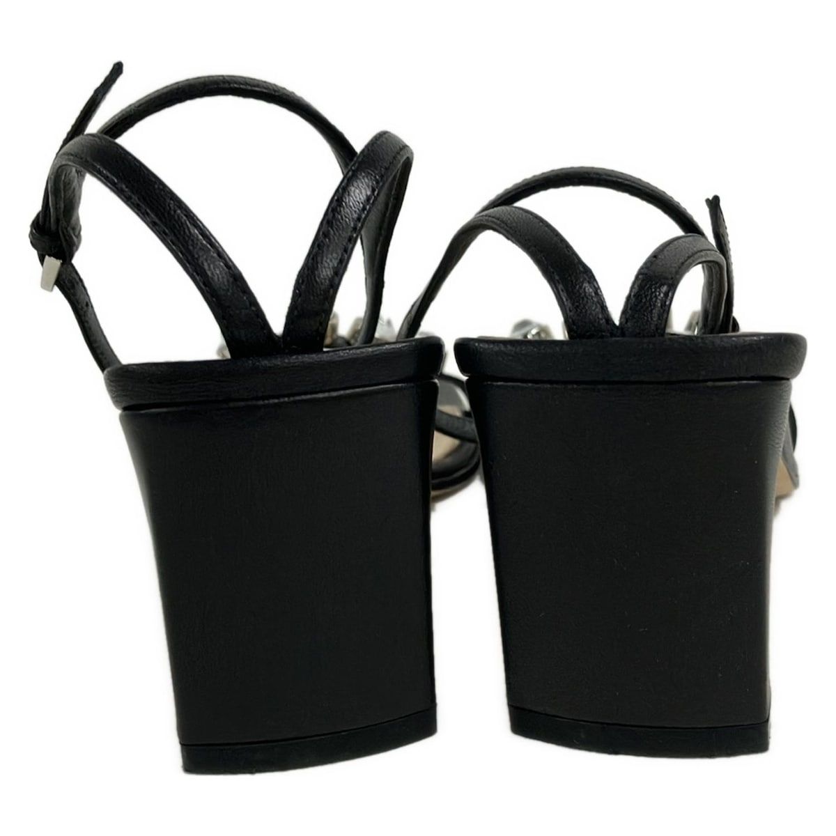 sergio rossi ブラック ビジューサンダル36 sergio rossi ブラック ビジューサンダル36 sergio rossi ブラック