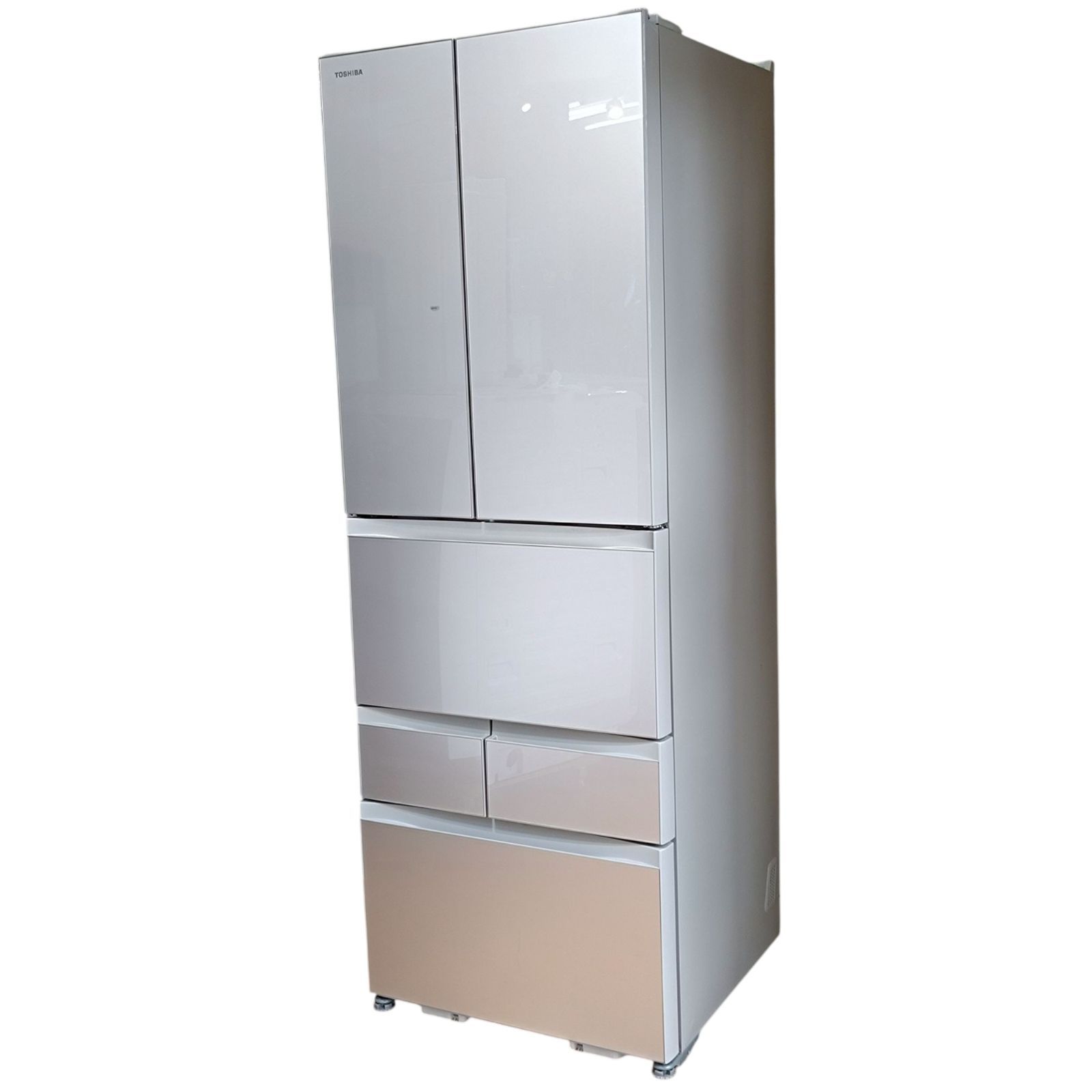 直接引取り 横浜市近郊自社便配送 品 東芝 TOSHIBA VEGETA ベジータ 6ドア 冷凍冷蔵庫 冷蔵庫 GR-S460FH 内容積462L 冷蔵 340L 冷凍 122L 2020年製 ガラストップ D0951