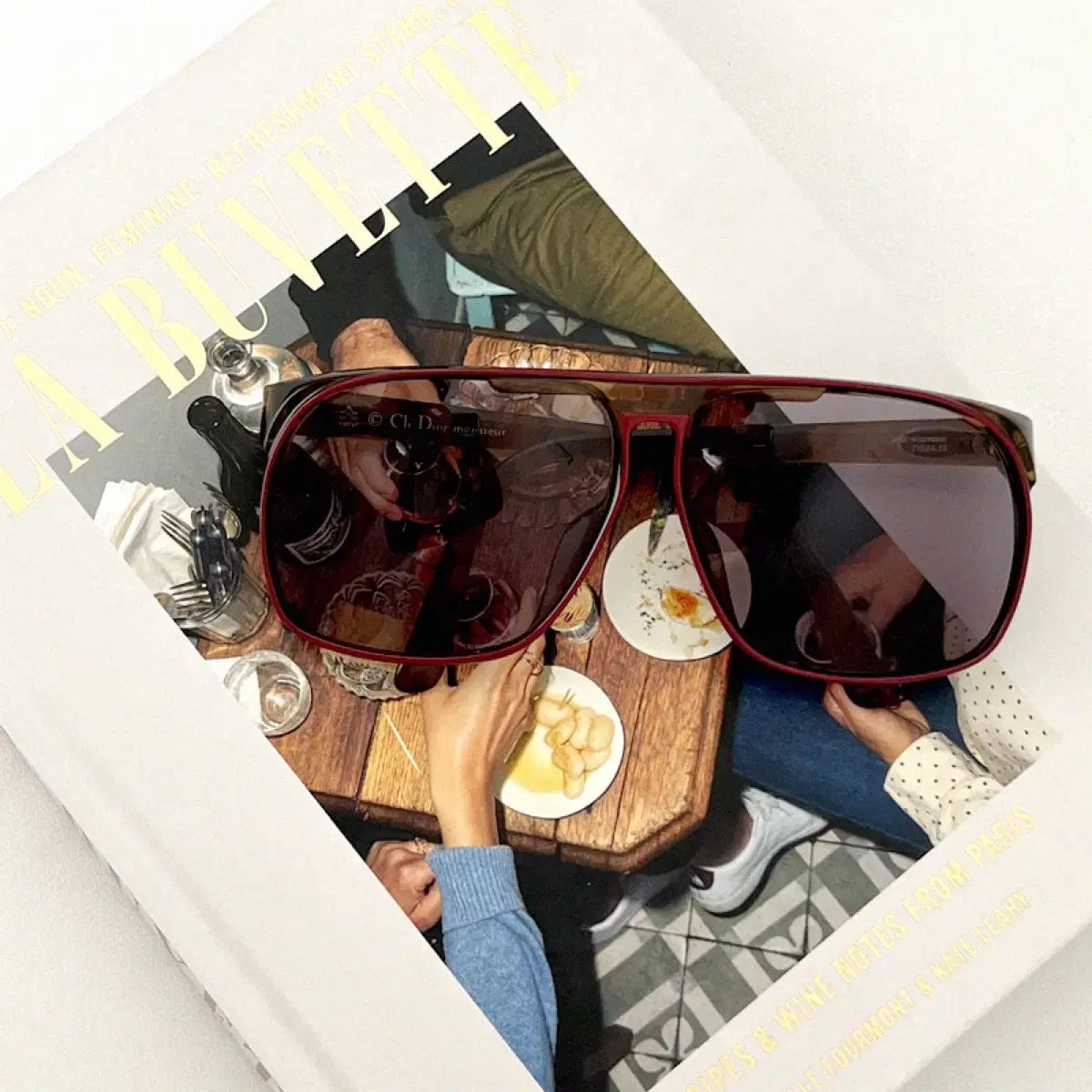 クリスチャンディオール 度なし CDロゴ サングラス セルフレーム ブラウン Christian Dior CDロゴ サングラス ヴィンテージ アイウェア Dior