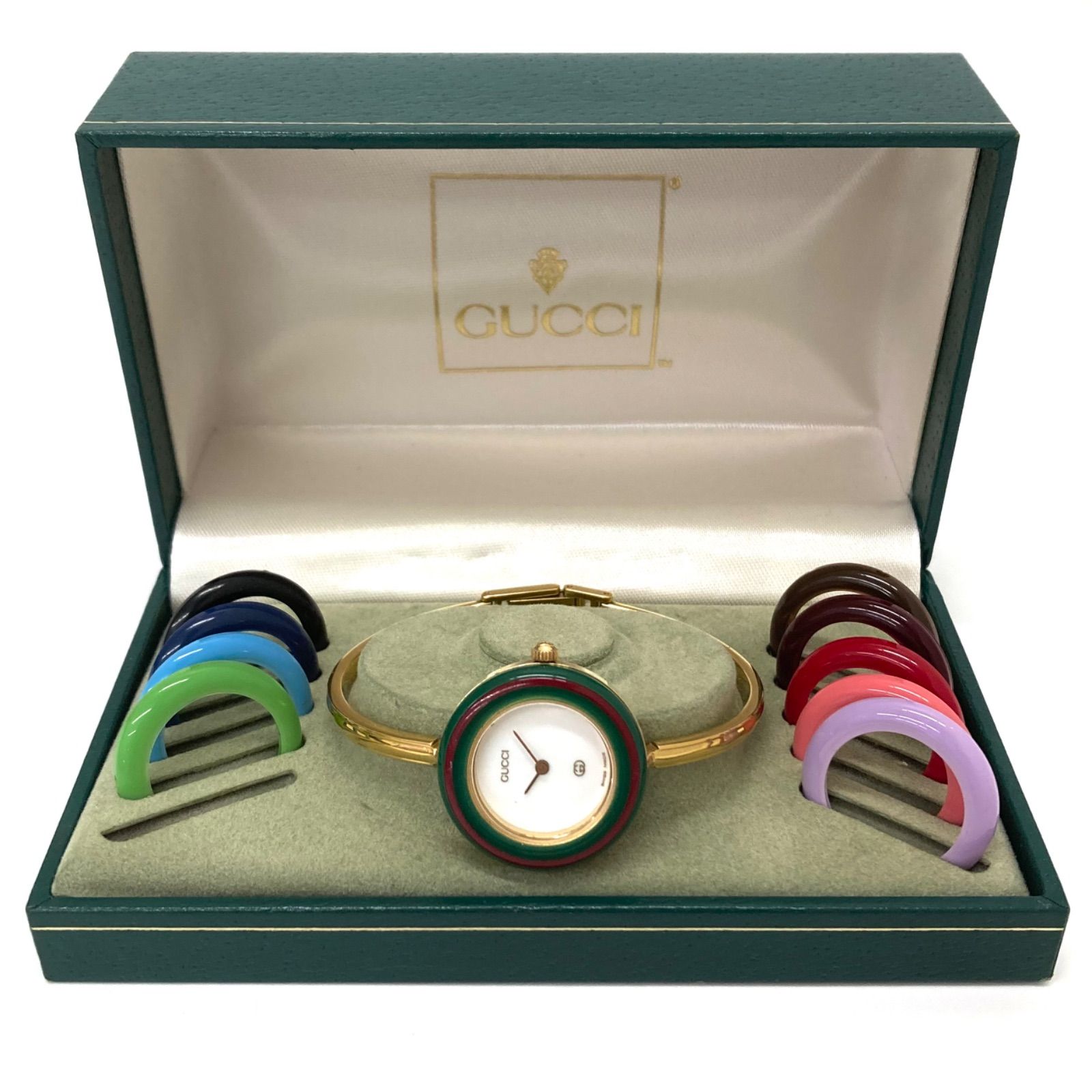 GUCCI チェンジベゼル 時計 ジャンク品 GUCCI グッチ バングルウォッチ