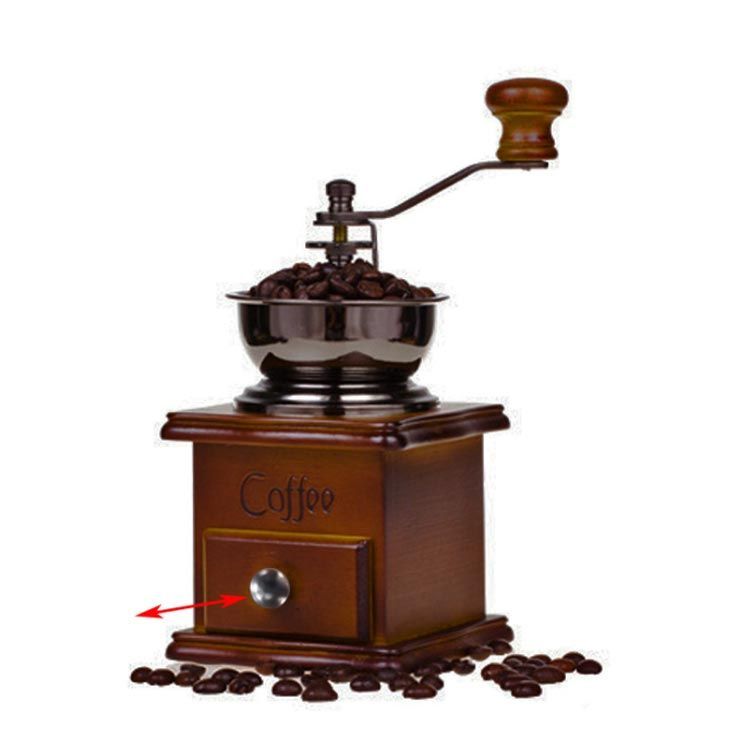 手動 手挽き 手動式 手挽きコーヒーミル 手動ハンドル 木製 手回し