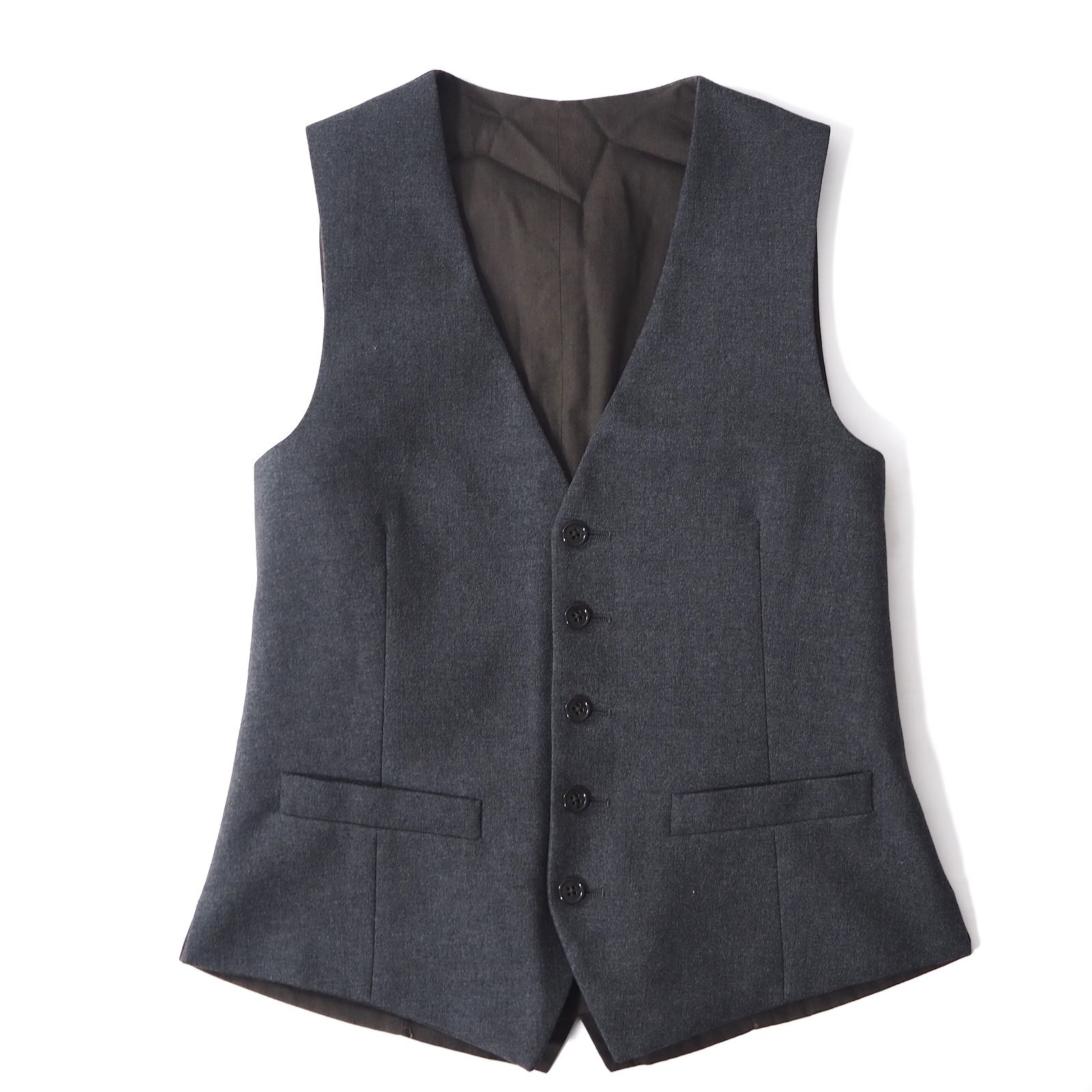 美品 ラルディーニ LARDINI イタリア製 ウール ベスト ジレ 44
