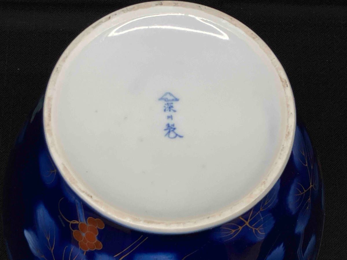 深川製磁 花瓶 瑠璃 葡萄 - メルカリ