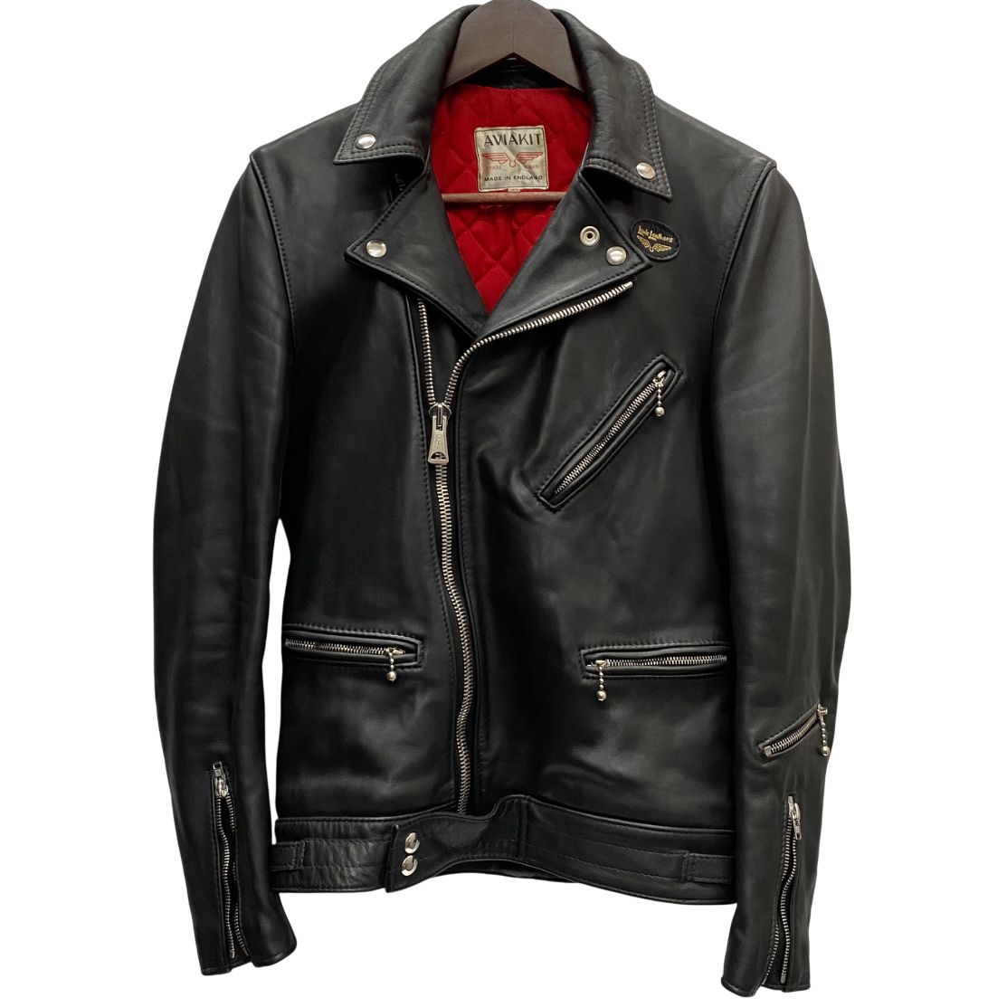 ルイスレザー Lewis Leathers サイクロン ダブルライダース ジャケット ブラック 34サイズ 201MT-3635 VB