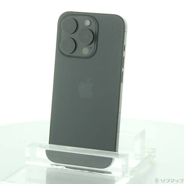 〔中古品〕iPhone15 Pro 128GB ブラックチタニウム MTU73J／A SIMフリー【258】