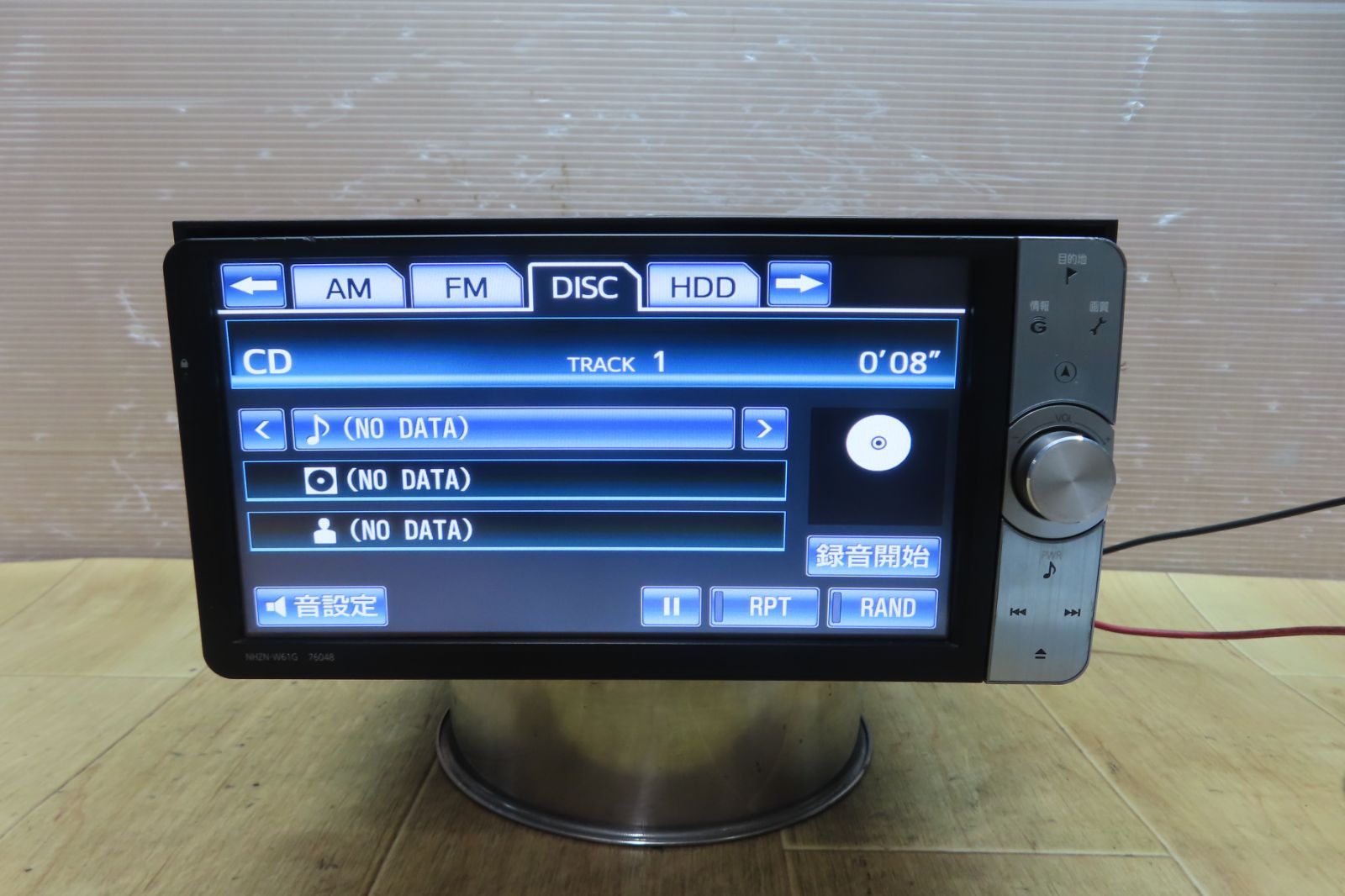 動作保証付☆A1591/トヨタ純正 NHZN-W61G HDDナビ 地図2011年 地デジフルセグ Bluetooth内蔵 CD DVD再生OK  本体のみ - メルカリ