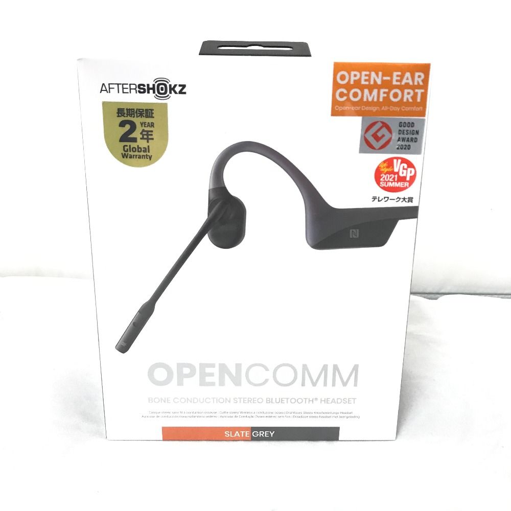 SHOKZ 骨伝導イヤホン OpenComm-Slate Grey AFT-EP-000026 未使用品 ...