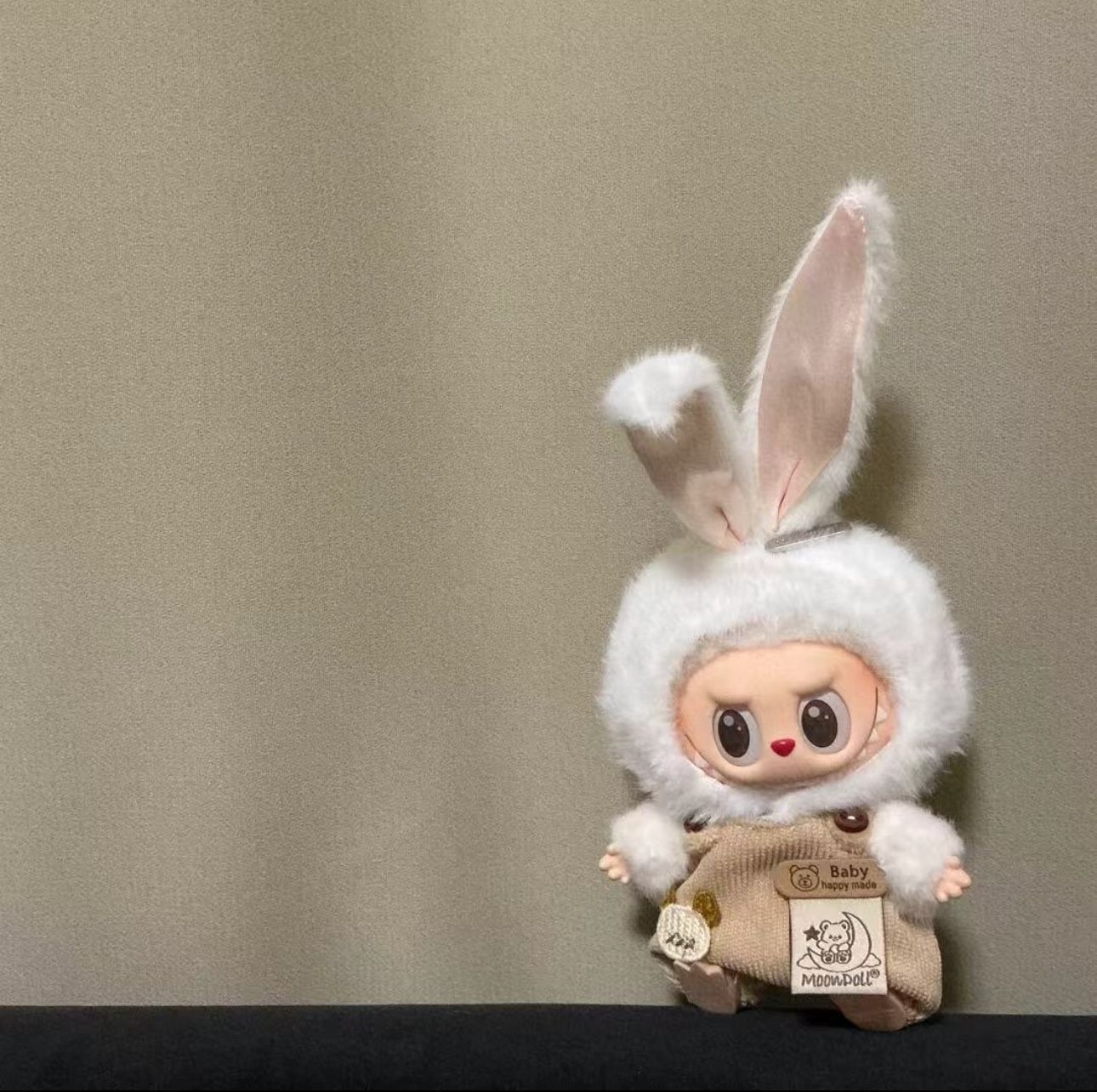 labubu ウサギのぬいぐるみ2体セット ZIMOMO Labubu ウサギ耳 ぬいぐるみキーホルダー 2体セット