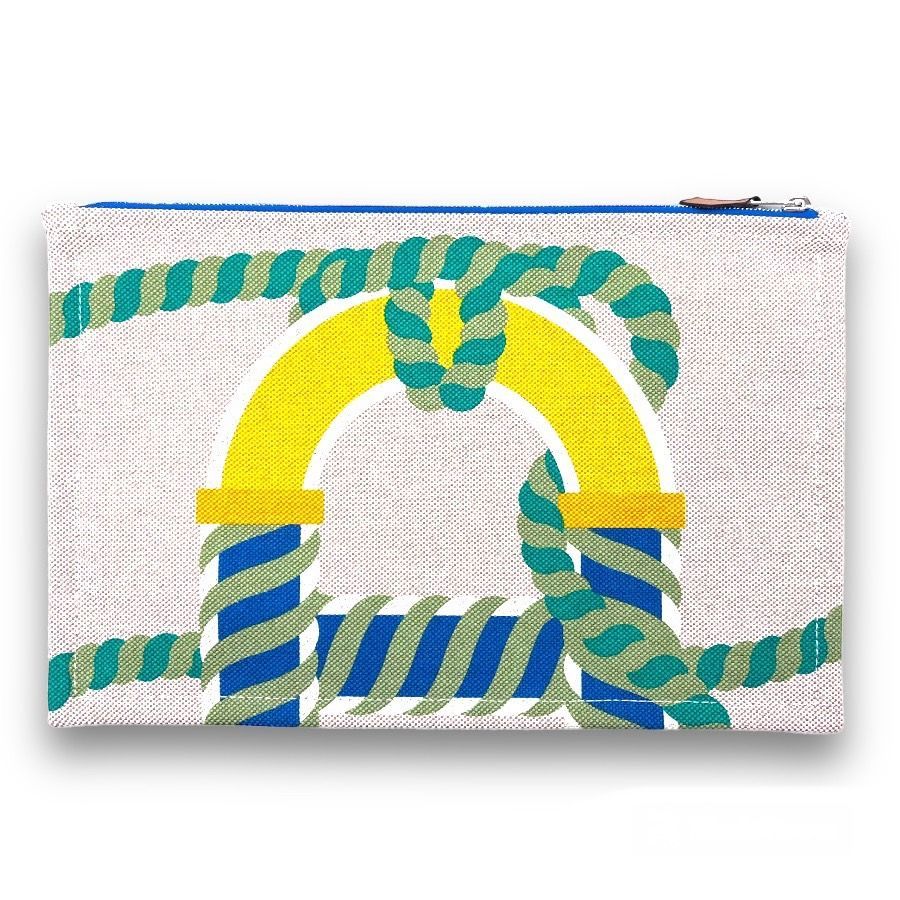 HERMES（エルメス）- Canoe H case（カノエ H ケース）ポーチ 新品・未使用 HERMES エルメス Canoe H case カノエ キャンバス