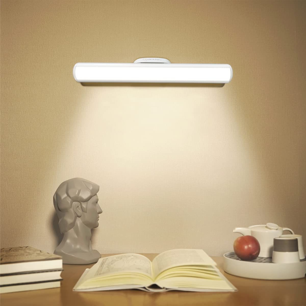 【在庫セール】間接照明 バーライト 読書灯 室内、ベット、クローゼット、壁掛け、棚、キッチン、車内などに適用【PSE認証済み】 工事不要 電池式 3種類色温 無段階輝度調節 マグネットとリモコン２点付き 卓上ライト コードレス 5W 2000mAh Hapfi