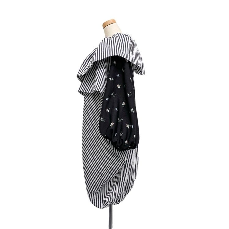 未使用品 25SS DECO depuis 1985 デコドゥピュイ イチキューハチゴー BIRD FLOWER blouse 花鳥ストライププリントブラウス DC25SSFSH16-A 未使用品 25SS DECO depuis 1985 デコドゥピュイ イチキュー