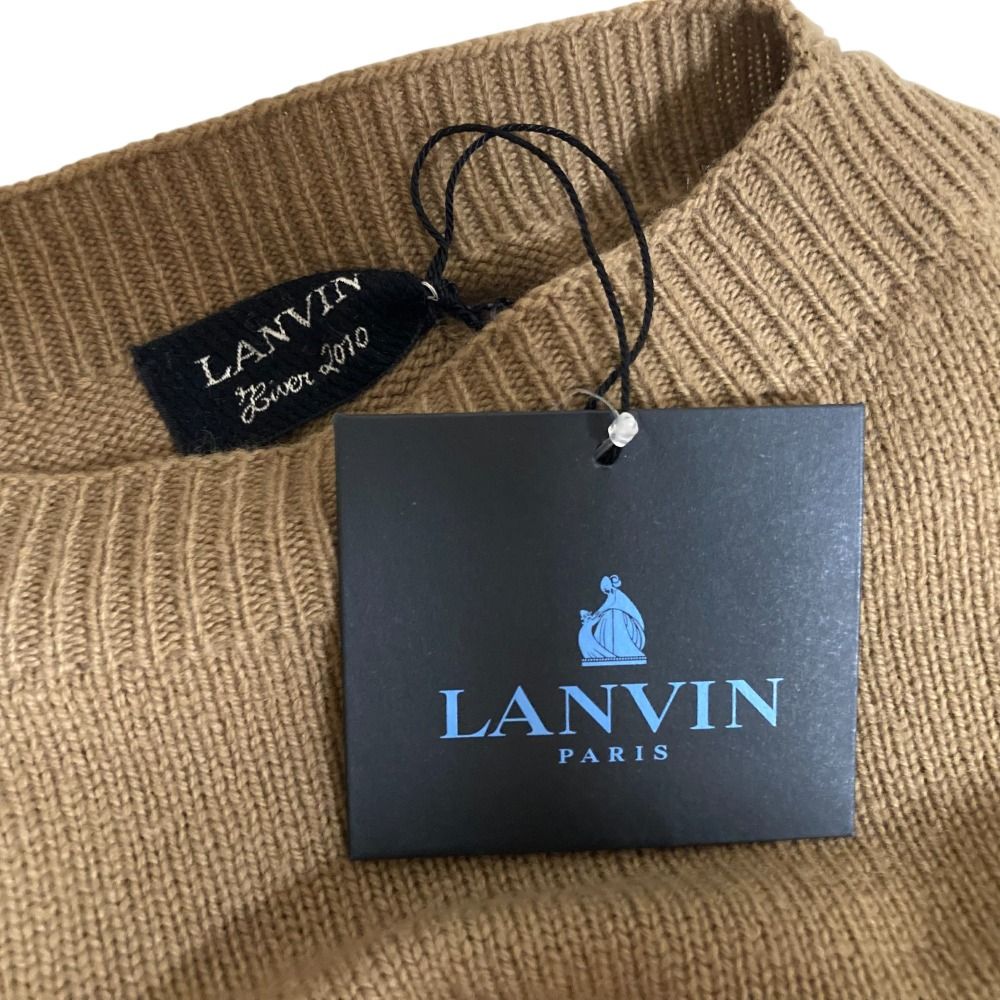 美品 LANVIN ランバン  2010 コレクション カシミヤブレンド ドルマンスリーブ ニット プルオーバー セーター Sサイズ キャメル レディース 古着 中古 USED 美品 LANVIN ランバン River 2010 コレクション カシミヤブレンド