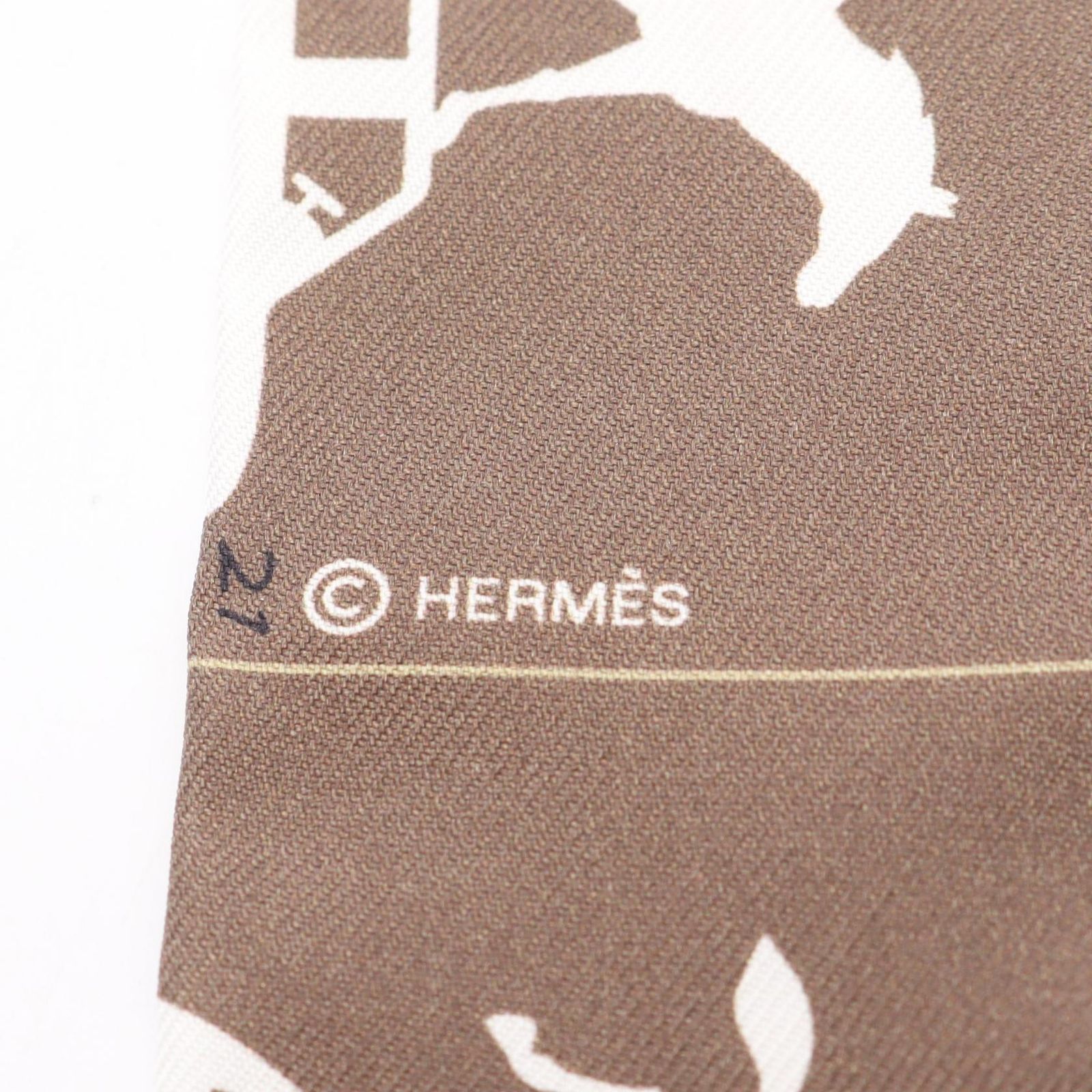 エルメス HERMES スカーフ ツイリー HERMES PARADE マロン