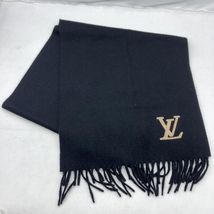 LOUIS VUITTON カシミヤマフラー ブラック　中古品 LOUIS VUITTON カシミヤマフラー ブラック中古品
