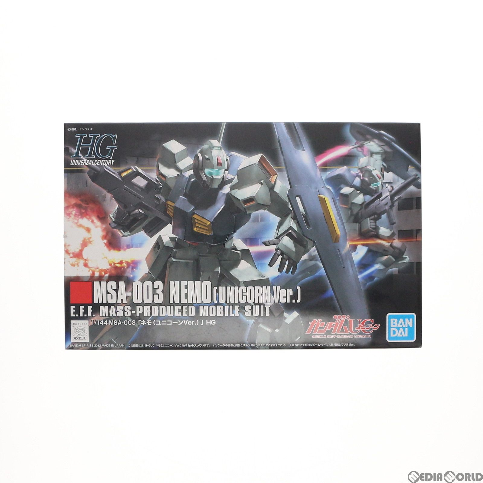 HGUC 1/144 MSA-003 ネモ(ユニコーンVer.) 機動戦士ガンダムUC(ユニコーン) プラモデル(5060665) バンダイスピリッツ