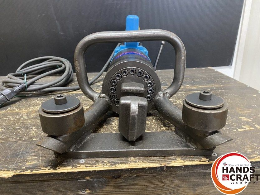 【久留米】【引き取り限定】【中古品】Ogura オグラ HBB-32 電動油圧式ポータブルベンダー 鉄筋曲げ機 単相100V 最大曲げ径:32m/m 付属品・木製ケース付 引き取り限定】【中古品】Ogura オグラ HBB-32 電動油圧式ポータブル