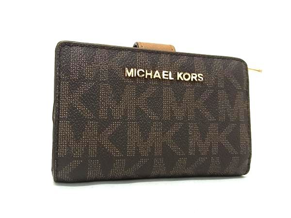 【極美品】未使用級 MICHAEL KORS キーケース レザー×PVC MK柄 □極美品□ MICHAEL KORS マイケルコース MK柄 PVC チャーム
