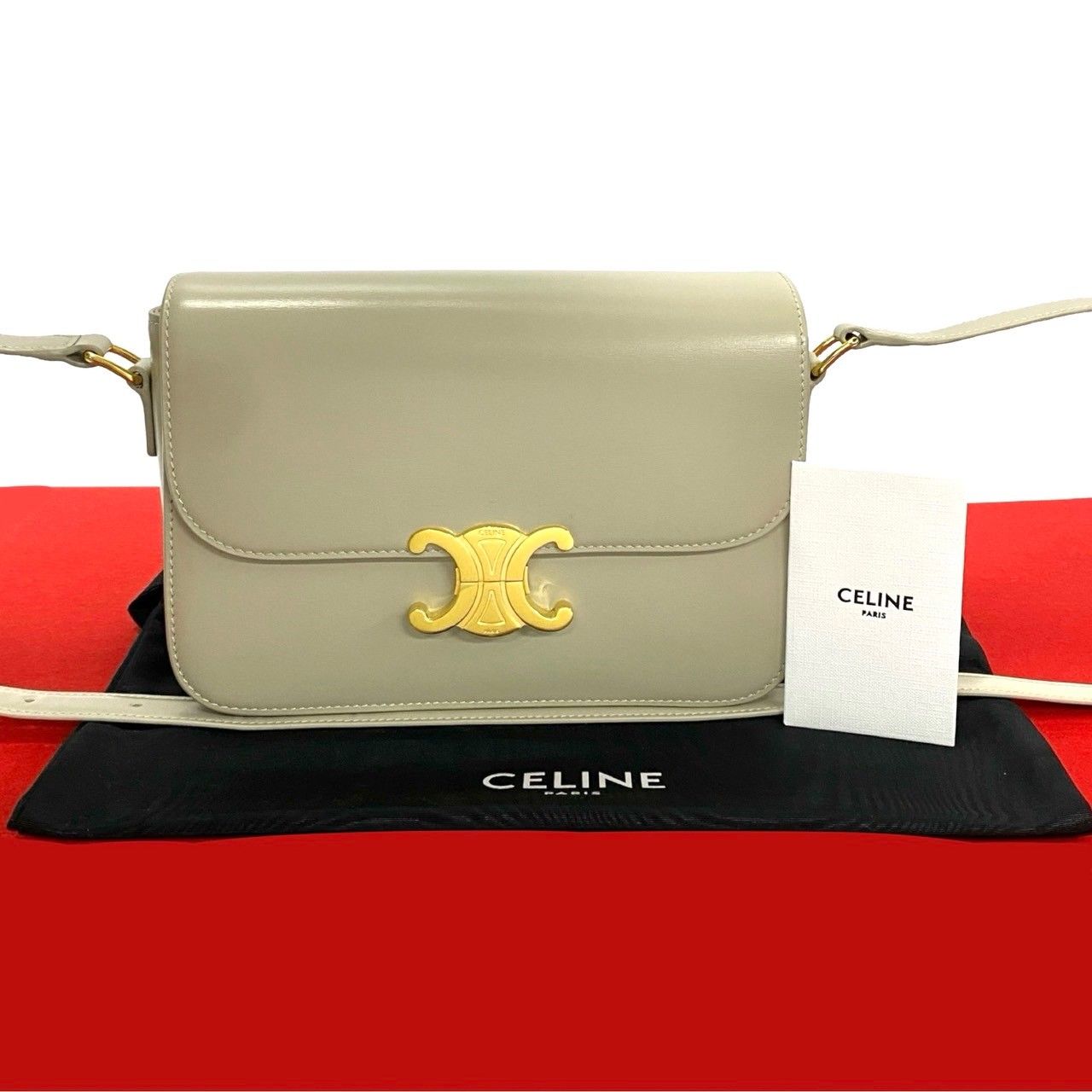 美品 CELINEトリオンフ柄 ポーチ サコッシュバッグ ショルダーバッグ｜ファッション