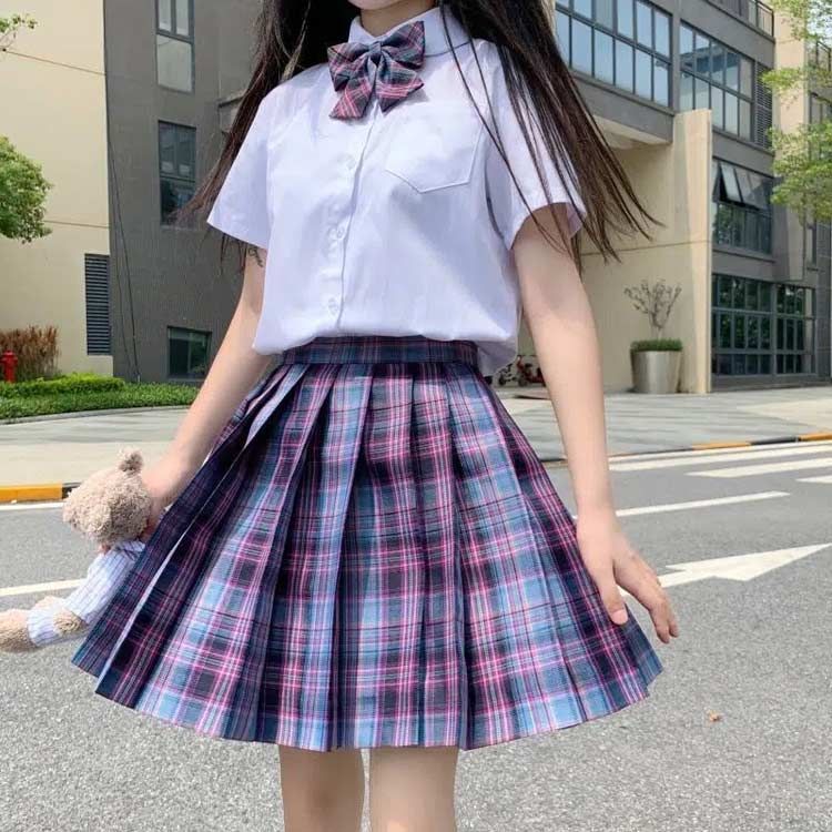 プリーツスカート 制服 JK ミニスカート 学生服 明るくっ スクールスカート ショート丈プリーツスカート コスチューム