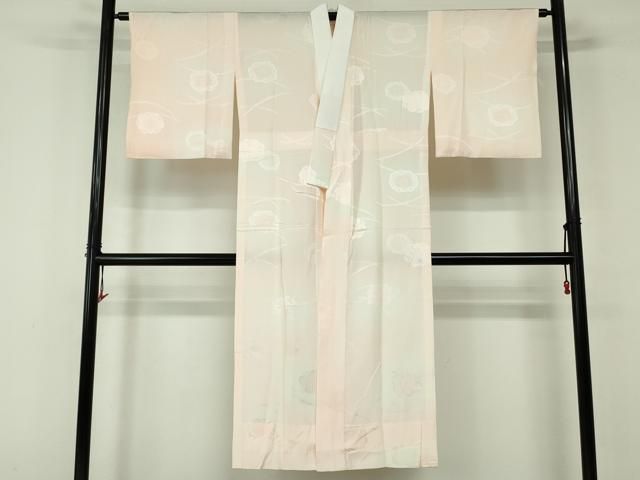 平和屋着物□振袖用長襦袢 無双仕立て 扇面花文 暈し染め 正絹 逸品