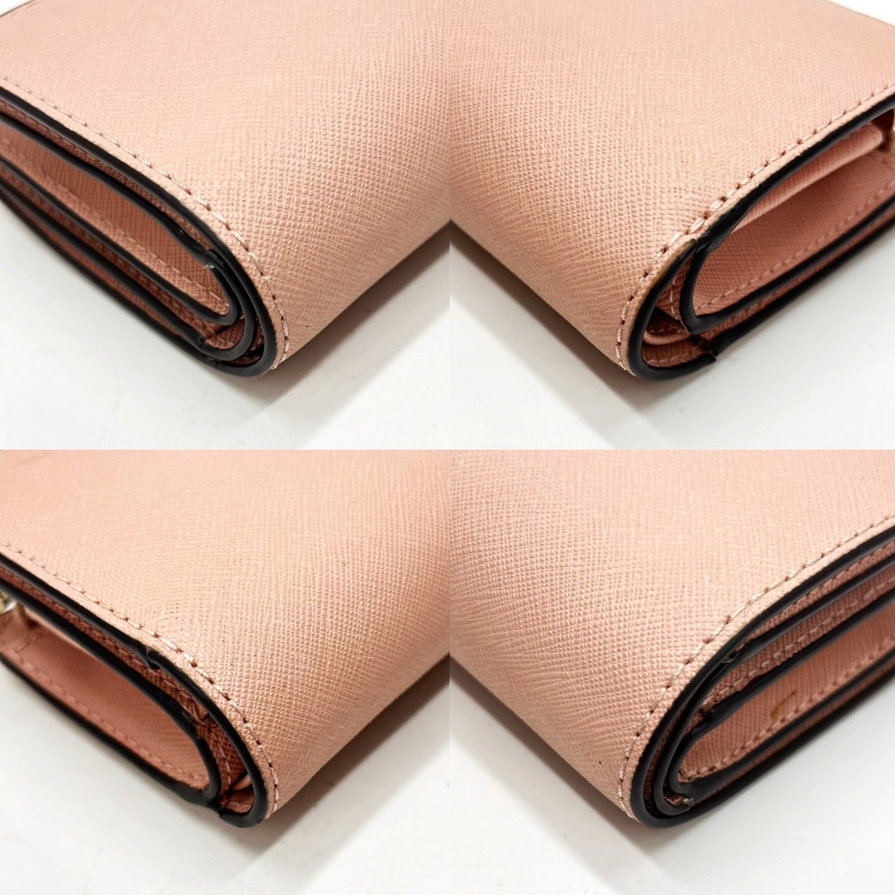良品 マイケル・コース 折り財布 ピンクベージュ系 マイケルコース MICHAEL KORS 財布 （ピンク） -waja bazar