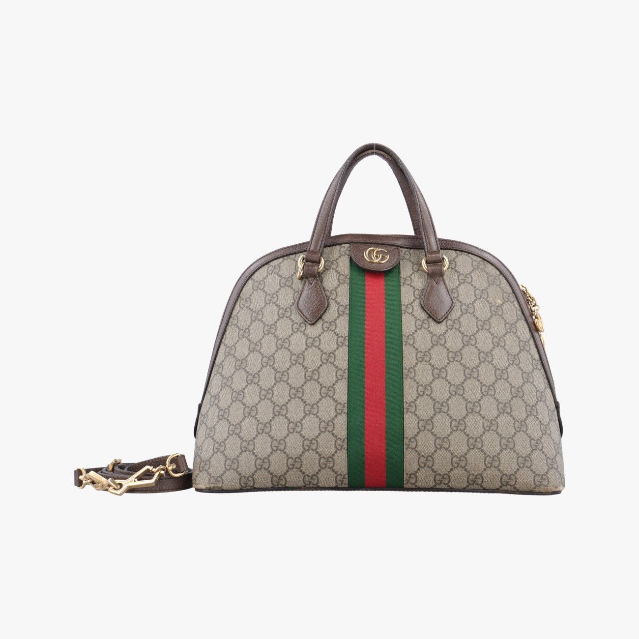 グッチGucciオフィディアブラウンPVCコーティングキャンバス×レザー524533D024715635