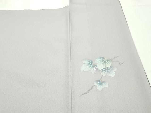 平和屋本店□極上 訪問着 作家物 螺鈿 葡萄蔦の葉文 暈し染め 銀彩 反