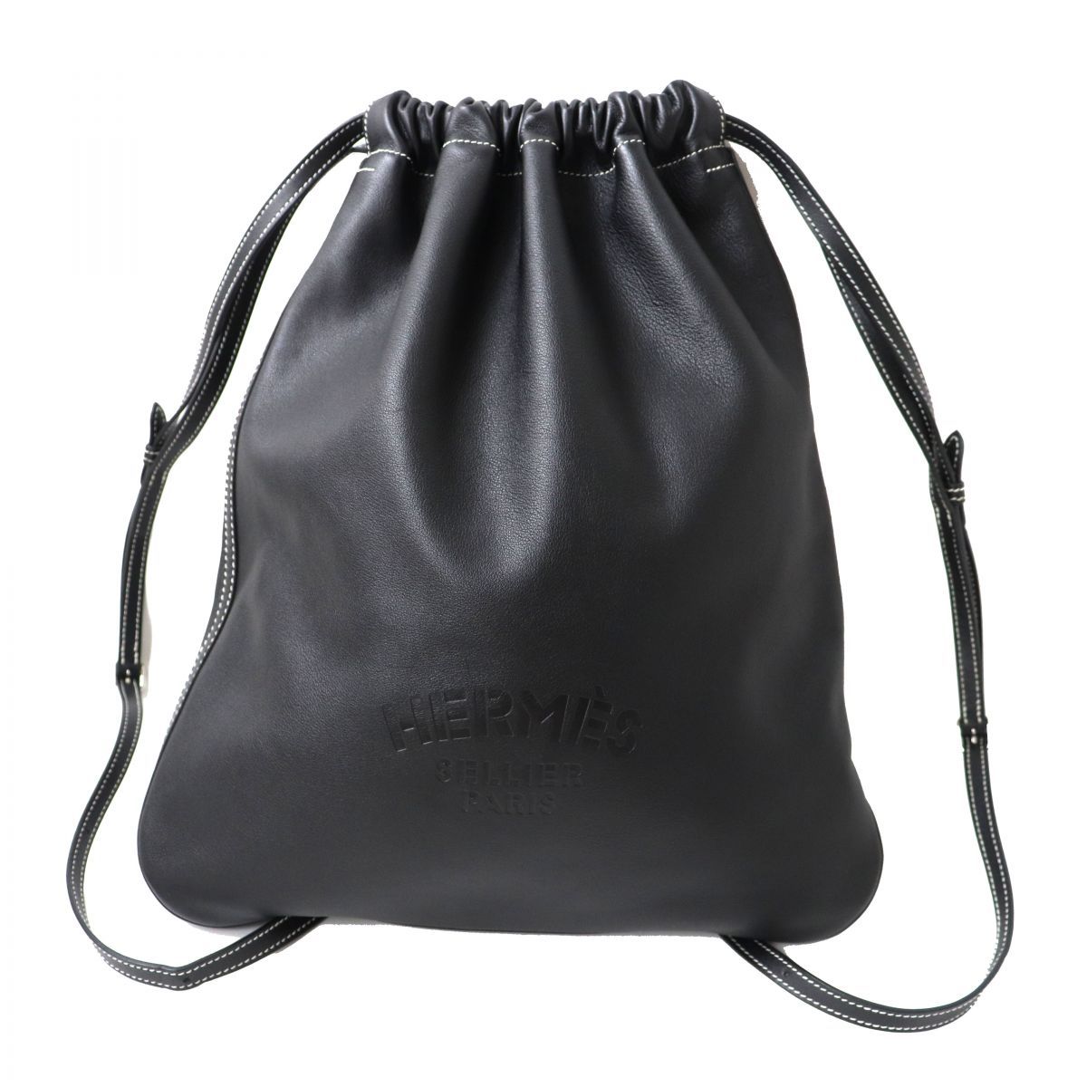 極美品◎仏製 HERMES エルメス Bridado ブリダド エバーカラー 巾着型 